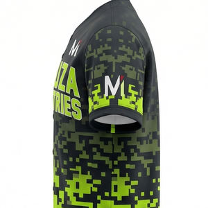 Camiseta de Béisbol Personalizada Premium, Camuflaje Digital, Uniforme de Equipo, Verde Neón y Negro, Transpirable, MALUZA INDUSTRIES - Product Image 4