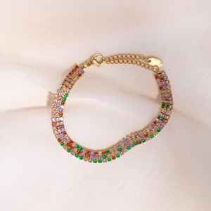 Ensemble de bijoux multi-bracelets tennis PVD étanches en argent sterling 925 plaqué or 14 carats, cadeaux d'anniversaire pour elle - Product Image 6