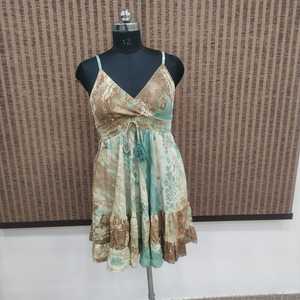Women's Daily Summer Boho Simple Floral Printed Silk Viscose Polyester Woven Loose Silhouette Floor-Length Ruffle Hem <b>Elastic</b> - Product Image 2