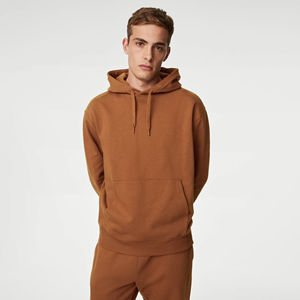 Sudadera con Capucha y Cremallera para Hombre, Manga Larga, Estilo Casual Urbano, Colección Año Nuevo 2025, Color Liso - Product Image 1
