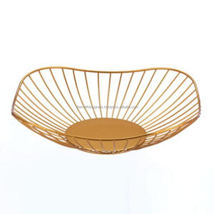 Panier à fruits en fil métallique nickelé, panier décoratif pour table, comptoir, salon, décoration moderne pour la maison - Product Image 6