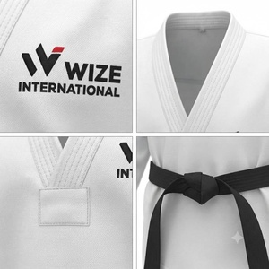 Uniforme de Taekwondo WIZE INTERNATIONAL, Dobok para Adultos Unisex, Blanco, Algodón Elástico, Secado Rápido, Ligero, Transpirable, Corte Regular - Product Image 5