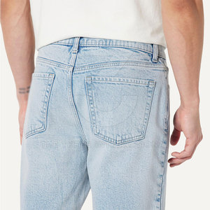 Pantalones cortos de mezclilla para hombre, transpirables, de algodón puro, lavado ligero, cómodos, de corte holgado, para actividades de ocio, para adultos - Product Image 5