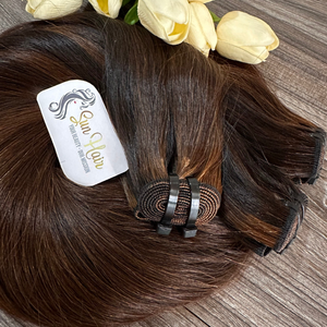 2024 Best-Seller 100% Real Remy Virgin Extensions de Cheveux Humains Naturel Droit SDD Trame Doux Lâche Vague Profonde Mixte # 1B Brun Chaud - Product Image 6