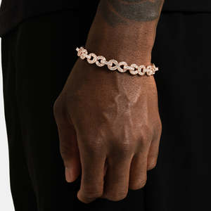 925 Sterling Silver Rose Gold Moissanite Link <b>Bracelet</b> for Women Luxury Oval Chain Diamond Tennis <b>Bracelet</b> - Product Image 1