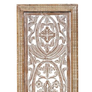 Panneau mural en bois de manguier sculpté à la main |   Design géométrique complexe |   Traditionnel |   60x90 cm |   Vente en gros à Moradabad |   Aqudus Saleem - Product Image 3