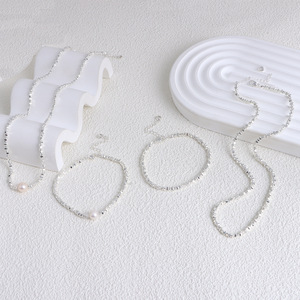 High Luxury South Korean Freshwater <b>Pearl</b> <b>Necklace</b> Broken <b>Silver</b> Starry Sky Personalized Freshwater <b>Pearl</b> - Product Image 1