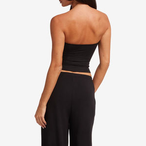 Top Deportivo Sexy sin Tirantes, Tejido, con Detalle de Orificios, para Yoga y Fitness de Bajo Impacto para Mujer - Product Image 6