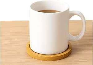 Posavasos Redondos de Bambú con Base de Mosaico, Posavasos Pequeños para Plantas de Interior, Reutilizables, Diseño Ecológico - Product Image 4