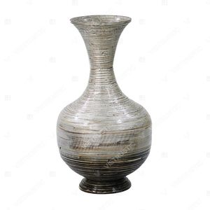 Glovimex - Porta Flores Decorativo al por Mayor, Florero de Bambú Tejido con Incrustaciones de Capiz, Macetas Grandes para Plantas de Interior para Sala de Estar - Product Image 6
