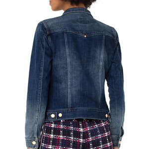 High Quality Waterproof Women's Stand Collar Denim Jacket Breathable Eco-friendly Cotton-Filled for Spring and Autumn - Product Image 3