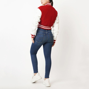 เสื้อครอปท็อปผู้หญิงแบบวาร์ซิตี้ กำลังฮิต สีสันตามสั่ง ดีไซน์ใหม่ทันสมัย แขนยาว ความยาวสั้น สวมใส่สบายๆ - Product Image 2