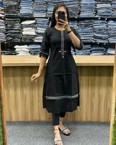 Indien fait à la main Kota Doria Kurti coton fleur usure quotidienne Semi cousu Kurti dernières conceptions Kurti 2024 Collection - Product Image 2