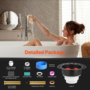 Kit di scarico della vasca indipendente con 2 tubi di coda In ottone e scarichi di qualità Premium per il tuo bagno - Product Image 6