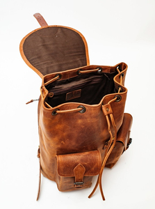 New Low Best Quality Oem Luxury Designer <b>Leather</b> <b>Backpack</b> For <b>Men</b> Women Customizable Handmade Letterpress Printing - Product Image 6