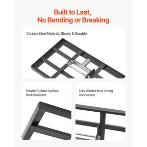 Niveleur de sol en acier au carbone résistant à la rouille avec poignée 78 et plaque de sol 17x10, 5 réglages de hauteur - Product Image 3