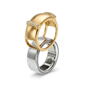 Carcasa Protectora Minimalista para Anillo Inteligente Oura, Plata Sólida 925 con Moissanita, Venta al Por Mayor - Product Image 5