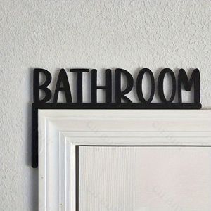 CIFbuy Plaque décorative d'angle pour porte de salle de bain, pour toilettes, cadeau de pendaison de crémaillère - Product Image 1