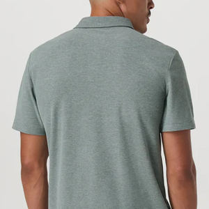 Diseño de logotipo para compradores mayoristas, camiseta de hombre 100% algodón / precio de fábrica económico, cierre con botones, cuello vuelto, informal y barata. - Product Image 6