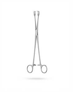 Pinzas Tenaculum Schroder de 270 mm, 3x3 puntas, mandíbula de 11 mm, acero inoxidable, instrumento quirúrgico ginecológico - Product Image 1
