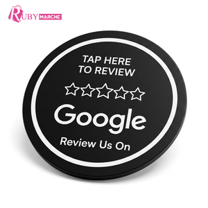 Autocollant PVC rond pour avis Google, carte autocollante avec code QR, étiquette de commentaires, découpe personnalisée, panneau d'avis pour entreprises - Product Image 1