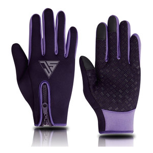 Gants de course tactiles pour hommes et femmes, gants thermiques d'hiver pour le cyclisme et la course en plein air, antidérapants en silicone, chauds et fins pour le froid - Product Image 2