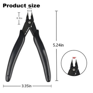 Pince coupante professionnelle en acier inoxydable pour extensions de cheveux à la kératine, coupe-fils, ciseaux de précision, pinces réutilisables pour salon de coiffure - Product Image 3