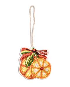 Adorno Navideño de Limón Hecho a Mano con Cuentas y Bordado, Decoración Colgante para Árbol de Navidad - Product Image 3