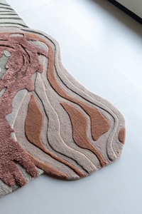 Alfombra Moderna de Lana de Nueva Zelanda, Tejida a Mano, de Pelo Largo - Product Image 6