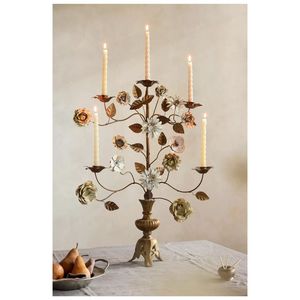 Rustic Iron Leaf <b>Branch</b> 3 Arm Candle Holder Wholesale Decorative Green Ivy Vine Taper Candlestick Stand For Table Centerpiece - Product Image 2