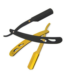 RSI Stainless Steel Shaving <b>Straight</b> <b>Razors</b> Cut Throat Single Blade Barber Shop Salon Folding Handle for Male Home Use - Product Image 1
