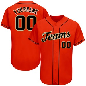 Camiseta de Béisbol Personalizada Naranja para Equipos 00, Impresión Serigrafiada, Manga Corta, Transpirable, Corte Regular, Ropa para Adultos - Product Image 3