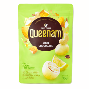 Dragées au chocolat de qualité supérieure, vente en gros, livraison mondiale, HALAL, OEM/ODM, 75g, amandes et noix de cajou enrobées de chocolat Yuzu, bonbons, snacks - Product Image 1