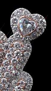 Pendentif personnalisé en moissanite avec nom, en argent 925 et or rose 14 carats, breloque lettre 3D superposée, dos massif, style hip-hop, vente en gros directe usine - Product Image 3