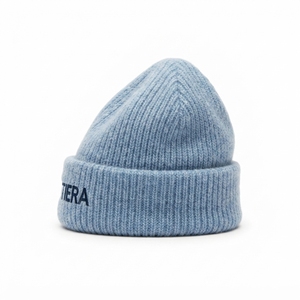 Gorro de Punto Azul Claro Personalizado, Gorro de Invierno Cálido con Puño y Logotipo Bordado - Product Image 3