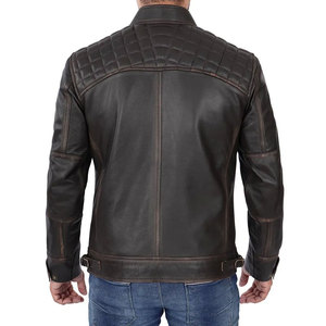 Customized Best Design New Fashion Genuine Leather Made <b>Winter</b> Jackets High Quality 100% Genuine Leather Men's Biker Jacket - Product Image 6