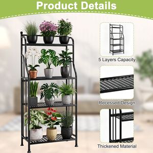 Étagère de rangement pour salle de bain à 5 niveaux, grande capacité, robuste, multifonctionnelle, pour la maison - Product Image 2