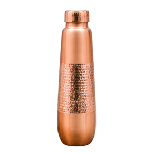 Bouteille d'eau en cuivre pur de qualité supérieure avec design martelé diamanté, gourde ayurvédique en cuivre anti-fuite pour le sport, la gym, le yoga, écologique - Product Image 4