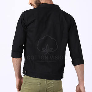 เสื้อแจ็คเก็ตยีนส์ลำลองแห้งเร็วสำหรับผู้ชาย ราคาขายส่ง ผลิตจากผ้าฝ้าย - Product Image 4