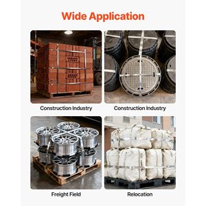 Kit de cerclage en acier robuste de 30 m avec 100 attaches métalliques, outil manuel pour l'emballage de palettes - Product Image 6