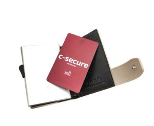 2024 nouveau Design Castello X C-SECURE hommes minimalisme noir Mini véritable peau de vache en cuir souple RFID métal porte-cartes ouvert court OEM - Product Image 4