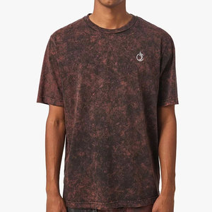 Camiseta de Punto Oversize con Lavado Ácido, Algodón Suave, Estilo Urbano, Uso Diario Informal para Hombre, Nueva Llegada - Product Image 1