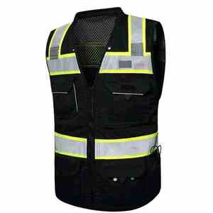 Gilet de sécurité réfléchissant imperméable de haute qualité pour les travailleurs, haute visibilité, classe 2 ANSI, EN ISO 20471 classe 1, couleur personnalisée - Product Image 2