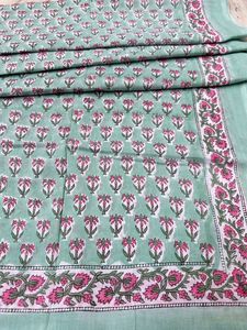 Sarong léger 100% coton sans couture, vert menthe et rose à fleurs, sans bretelles, 1 pièce, pour femmes et filles - Product Image 1