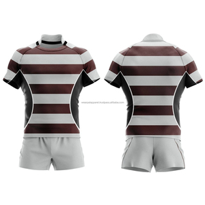 New Style Durable Short Sleeve Rugby Uniform For Unisex 100% Polyester Fabric Manufacturer Rugby Uniform Set - Product Image 1