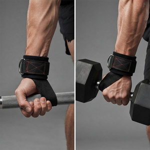 Correas de levantamiento unisex con cierre de gancho y bucle, correas de tela duraderas para protección de manos, accesorio de gimnasio, correa de levantamiento de pesas - Product Image 4