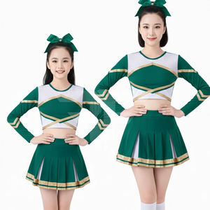 Uniforme de cheerleading personnalisé à faible MOQ, design sur mesure, vente en gros à bas prix, uniforme de cheerleading sublimé de haute qualité avec strass - Product Image 1