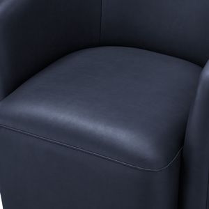 Poltrona Girevole Ardena Blu Notte, Design Elegante in Ecopelle per Arredamento Soggiorno - Product Image 3