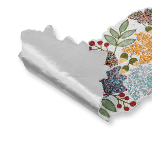 นักวิ่งโต๊ะทานอาหารลูกปัดแก้วขนาด36 "งานลูกปัดมือออกแบบลายดอกไม้ได้ตามต้องการ - Product Image 3