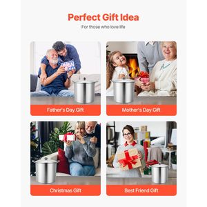 Pentola a bagno maria in acciaio inossidabile da 21 QT con doppio manico, coperchio in vetro e griglia, compatibile con tutti i piani cottura - Product Image 3